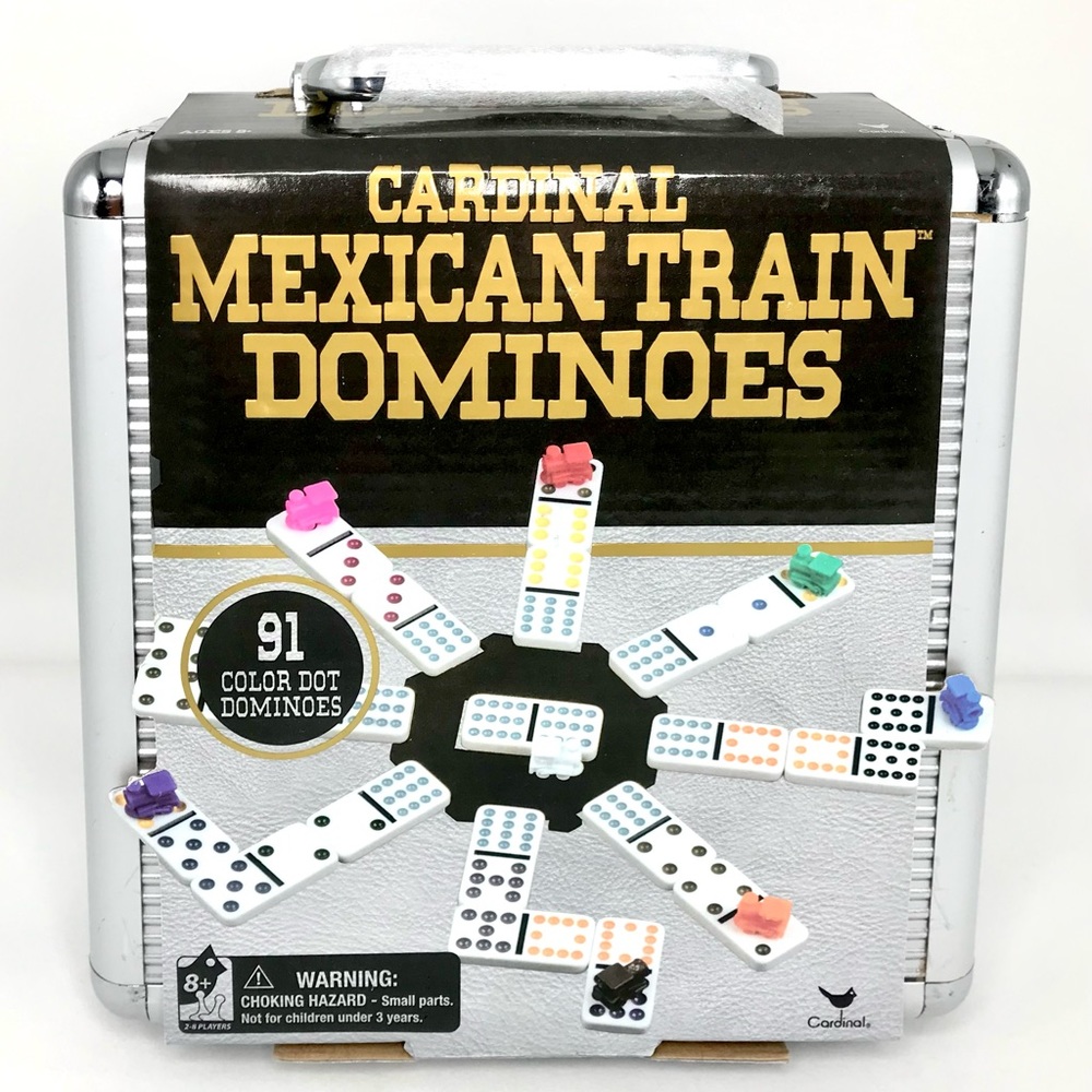 Travel Mexican Train Dominoes Game With Carry Case Traditions Cardinal